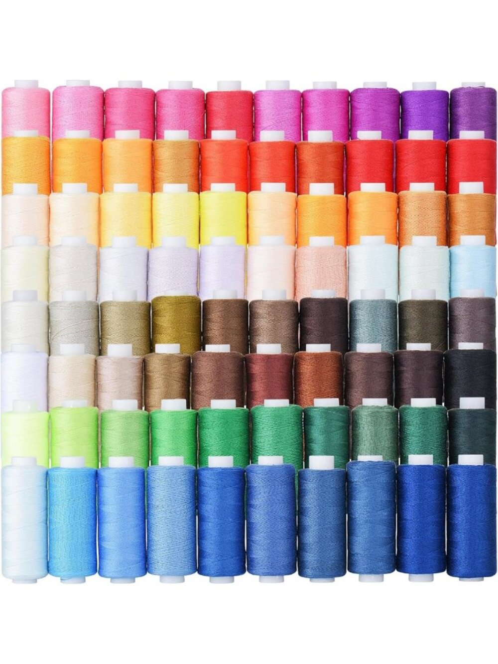80 Assorted Colors Sewing Thread Spools - 400 Yards Polyester for Machine & Hand